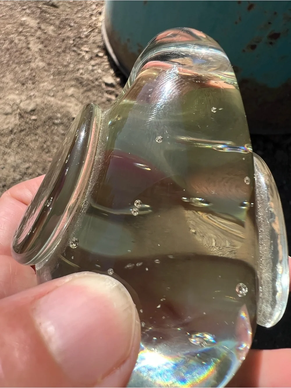 Elephant Hand-Blown Glass paperweight Clear